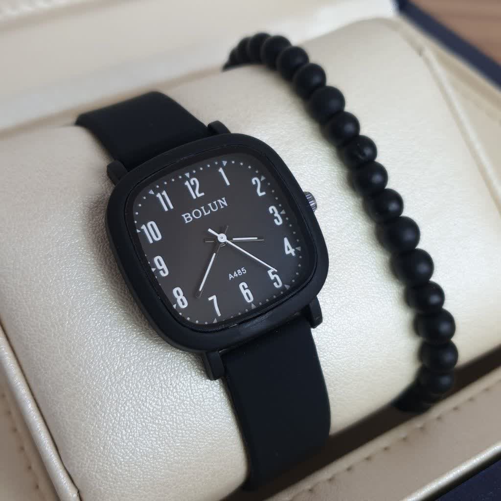 ساعت مچی دخترانه رنگ صفحه مشکی Bolun pastille watch 